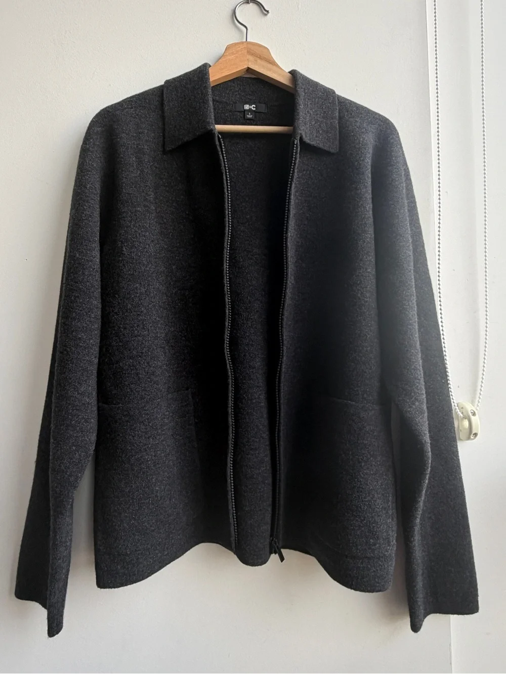 UNIQLO : C Knitted Full-Zip Jacket - 08 Dark Gray - Unisex S